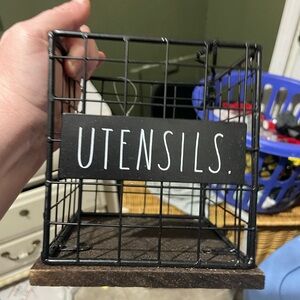 Black Wire Utensils basket